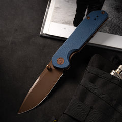 Lemon Shark G071(3.27"+10Cr15Mov+Micarta Handle+PVD)-Liner Lock-Olitans