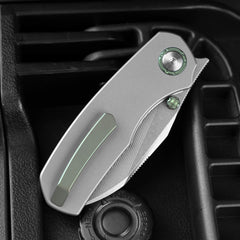Mini Ti-Mastiff T074( 2.36'' + Bohler M390 + Step milled+Titanium )Folding Knife