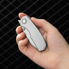 Mini Ti-Mastiff T074( 2.36'' + Bohler M390 + Step milled+Titanium )Folding Knife