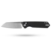 King Penguin G062 Folding Knife (3.35''+14C28N+Carbon fiber surface G10 Handle)-Crossbar Lock-Thumb Stud-Olitans