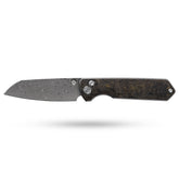 Imperial Penguin M060(3.35''+Damascus+Carbon fibre)-Axis lock-thumb stud