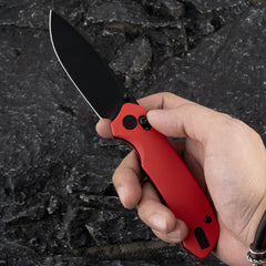 G031 Folding Camping Knife, Crossbar Lock Folding Pocket Knife, 3.3" 14C28N Sandvik Blade for Hiking, EDC 4.5oz