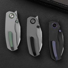 Mini Ti-Mastiff T074( 2.36'' + Bohler M390 + Step milled+Titanium )Folding Knife