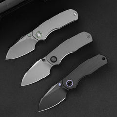 Mini Ti-Mastiff T074( 2.36'' + Bohler M390 + Step milled+Titanium )Folding Knife