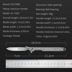 T022 Titanium Alloy Pocket Knife Folding-Olitans