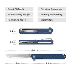 G046 Mecha Folding Sacalpel Knife G10 handle suitable for #24 & #60 Blade