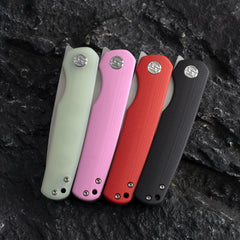 Stealth G047 3'' 14C28N Blade Pocket Knife, G10 Handle, Liner Lock, Front Flipper