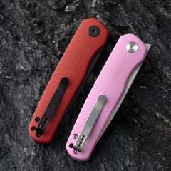 Stealth G047 3'' 14C28N Blade Pocket Knife, G10 Handle, Liner Lock, Front Flipper