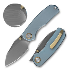 Mini Ti-Mastiff T074( 2.36'' + Bohler M390 +Step milled+Titanium )Folding Knife