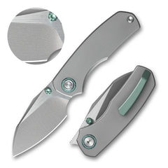 Mini Ti-Mastiff T074( 2.36'' + Bohler M390 + Step milled+Titanium )Folding Knife