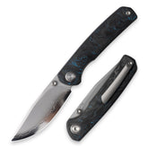 Gecko M070-SLD Folding Knife(3.07''+SLD Magic+Carbon fibre)-Liner Lock-thumb stud-OLITANS