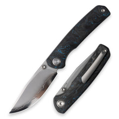 Gecko M070-SLD Folding Knife(3.07''+SLD Magic+Carbon fibre)-Liner Lock-thumb stud-OLITANS