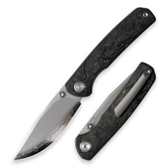 Gecko M070-SLD Folding Knife(3.07''+SLD Magic+Carbon fibre)-Liner Lock-thumb stud-OLITANS