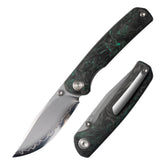 Gecko M070-SLD Folding Knife(3.07''+SLD Magic+Carbon fibre)-Liner Lock-thumb stud-OLITANS