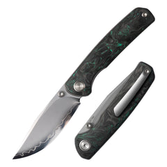 Gecko M070-SLD Folding Knife(3.07''+SLD Magic+Carbon fibre)-Liner Lock-thumb stud-OLITANS