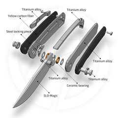 Gecko M070 (3.07'+SLD Magic+Carbon fibre)-Liner Lock-thumb stud