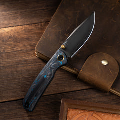 Gecko M070 (3.07"+SLD Magic+DLC+Carbon fibre)-Liner Lock-thumb stud