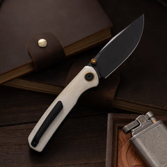 Gecko M070 (3.07"+SLD Magic+DLC+Bone)-Liner Lock-thumb stud