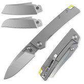 Folding Camping KnifeοΌ3.0''+9Cr18Mov+TitaniumοΌ-Frame Lock-Thumb Stud-T024