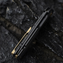 T041 Pocket Knife 2.6'' M390 Blade + Titainium Handle - Frame Lock - Flipper
