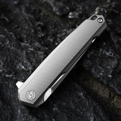 T041 Pocket Knife 2.6'' M390 Blade + Titainium Handle - Frame Lock - Flipper