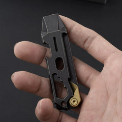 T042 Cyber Bison EDC Pry Bar Titanium Alloy Multitool(Black Coating)