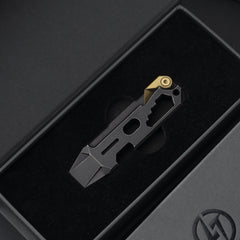 T042 Cyber Bison EDC Pry Bar Titanium Alloy Multitool(Black Coating)