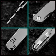 T058 Folding Scalpel Knife Titanium Alloy handle suitable for #24 & #60 Blade