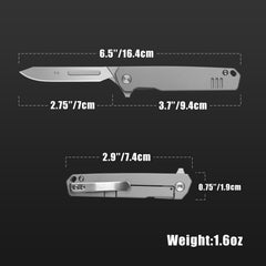 T058 Folding Scalpel Knife Titanium Alloy handle suitable for #24 & #60 Blade
