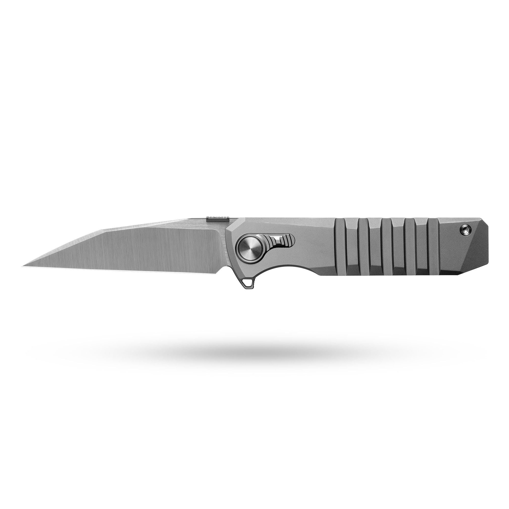 Hoopoe T082（3.42"+S45VN + Silver Titanium）- Vertical Hand Satin