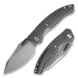 T052-Folding Knife 3.54'' Bohler M390 Blade + Titanium Handle - Crossbar Lock - Thumb Stud