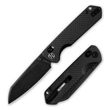 King Penguin G062 Folding Knife （3.35''+14C28N+Carbon fiber surface G10 Handle）-Crossbar Lock-Thumb Stud-Olitans