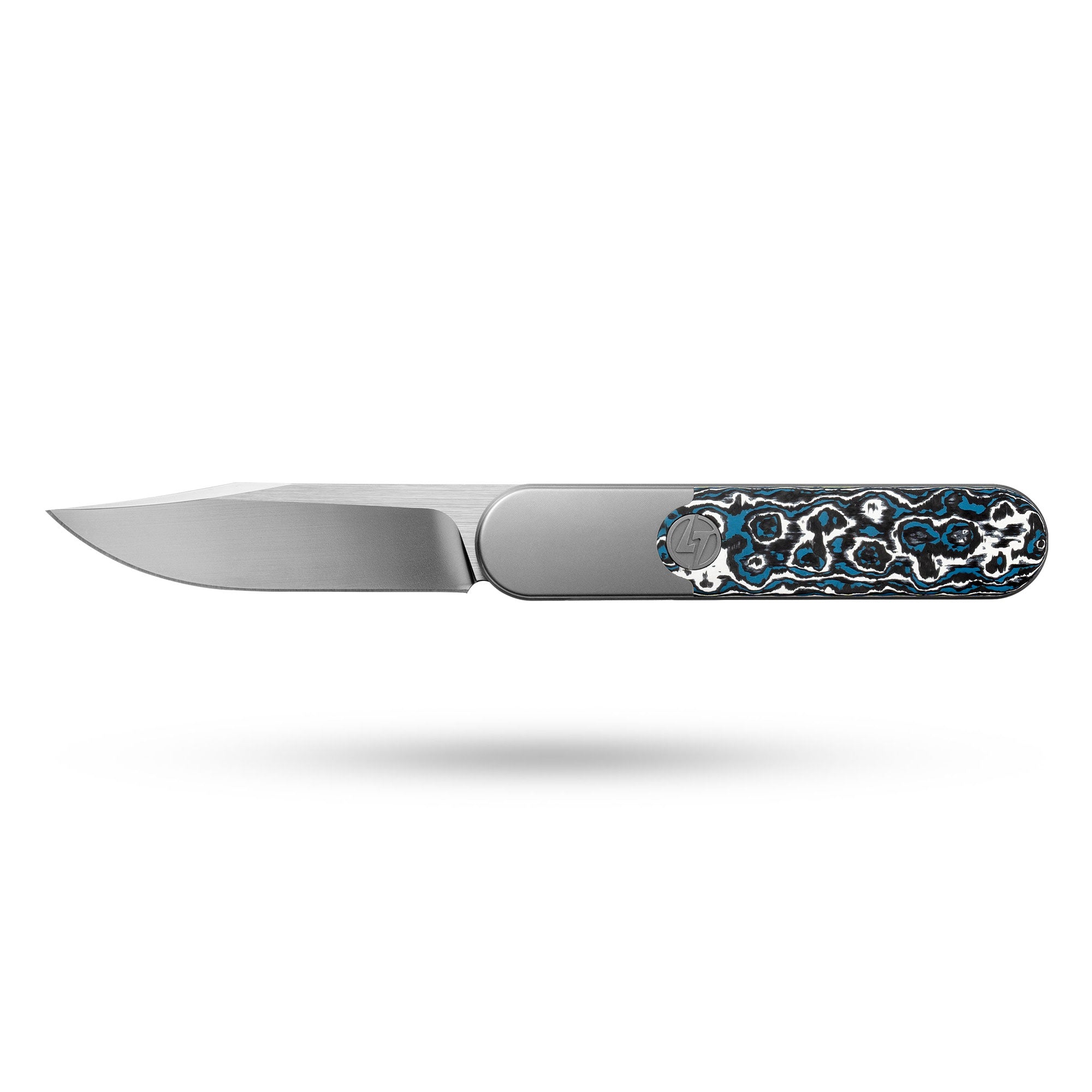 Rocket XL T081 (3.07''+M390+Blue Carbon Fiber)-Liner Lock-Front Flipper