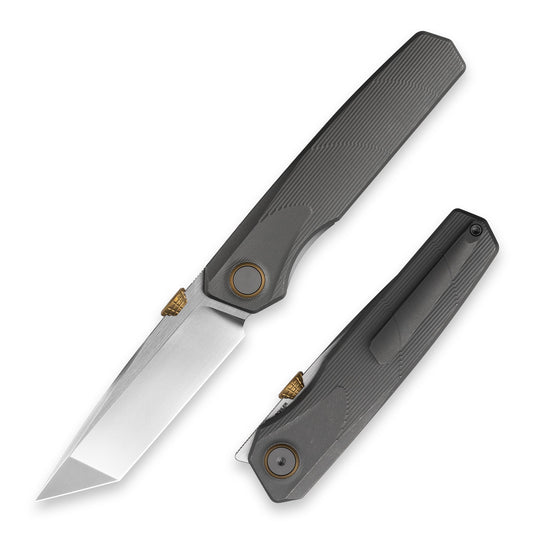 Stealth II T069 Folding Knife – (3.31" Tanto + Böhler M390 + Titanium) – OLITANS