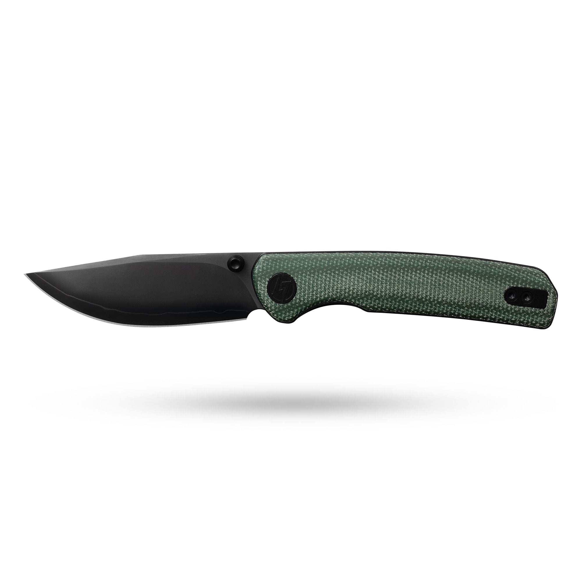 Gecko SE G080 (3.07''+SLD Magic+PVD+Green Micarta)-Liner Lock-thumb stud