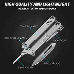 T029 Precision Folding Utility Knife – Compact EDC with Replaceable Blade