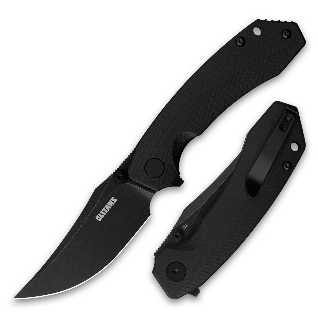 POCKET KNFIE 3.38'' D2 BLADE+G10 HANDLE- LINER LOCK-G059(Red+Black Coating)