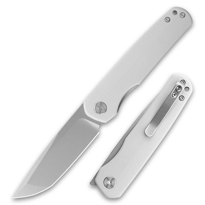 OLITANS- Liner lock (3.0" 14C28N Blade & G10 Handle) - Front Flipper Pocket Knife