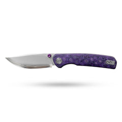 Open OLITANS Gecko SE G080 with purple Micarta handle and SLD-Magic blade