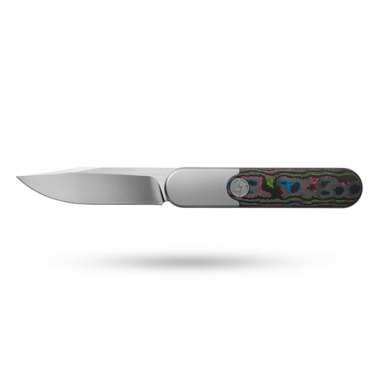 Rocket XL T081 (3.07''+M390+Neon Carbon Fiber)-Liner Lock-Front Flipper