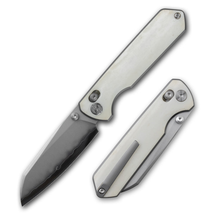 M060 Folding knife 3.35'' SLD Magic BLADE+Titanium Alloy HANDLE- CROSSBAR LOCK-THUMB STUD