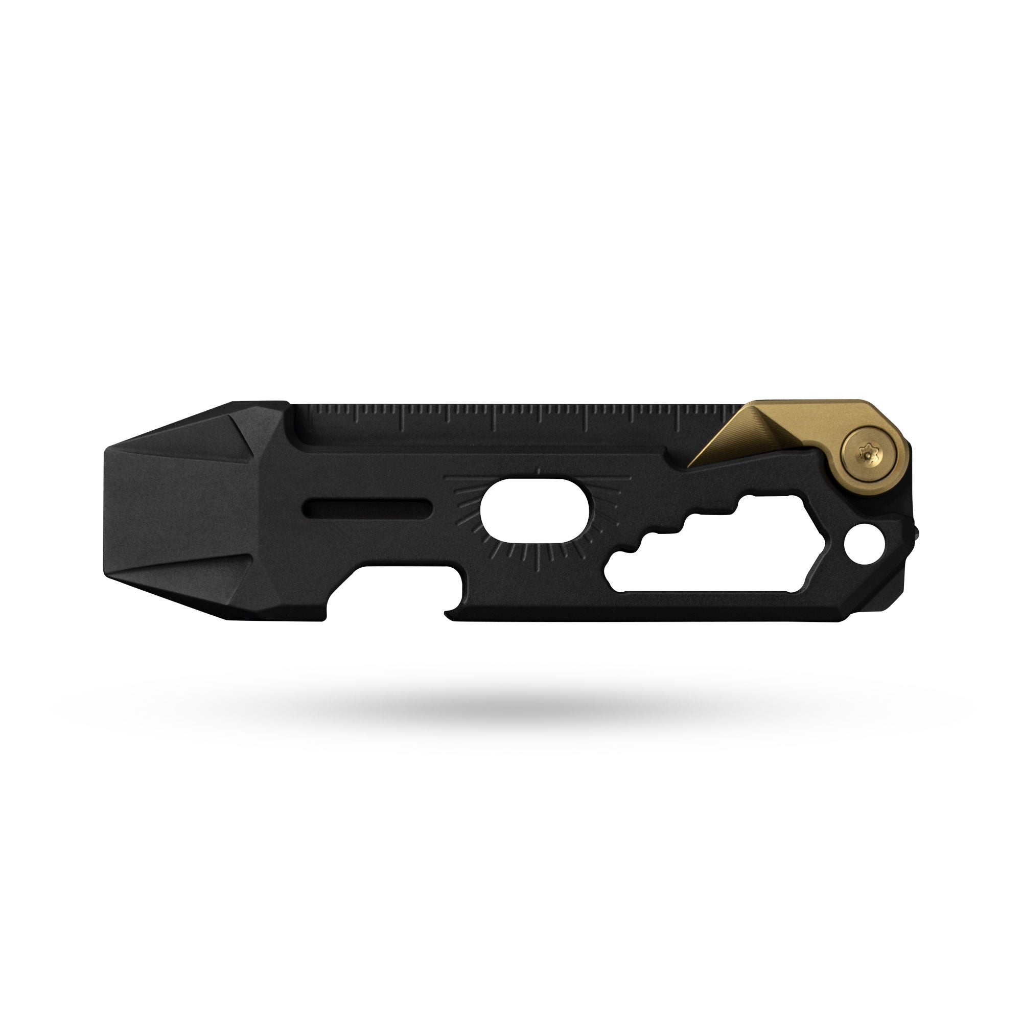 T042 Cyber Bison EDC Pry Bar Titanium Alloy Multitool(Black Coating)