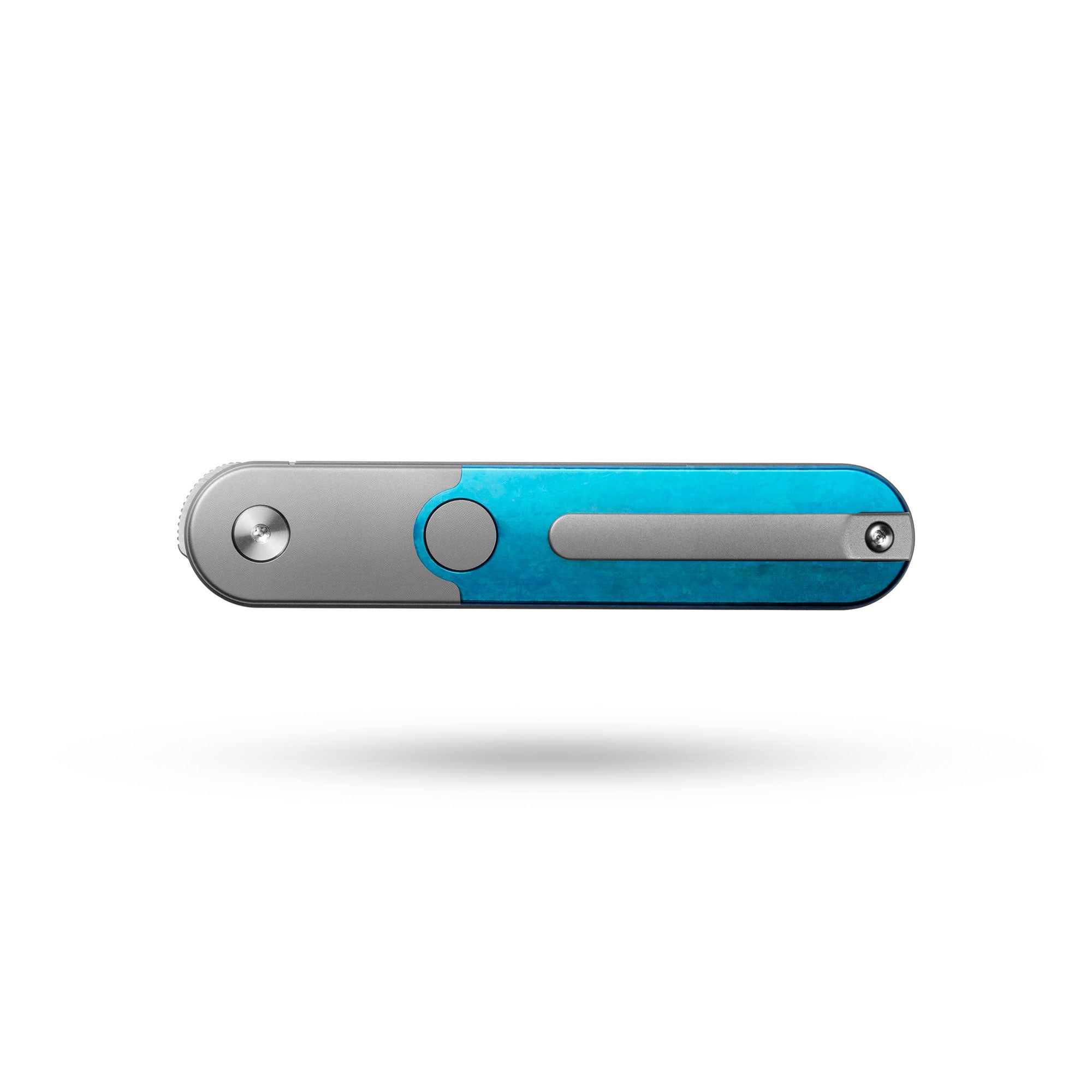Rocket XL T081 (3.07''+M390+Blue Crystallized Titanium)-Liner Lock-Front Flipper