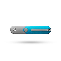 Rocket XL T081 (3.07''+M390+Blue Crystallized Titanium)-Liner Lock-Front Flipper
