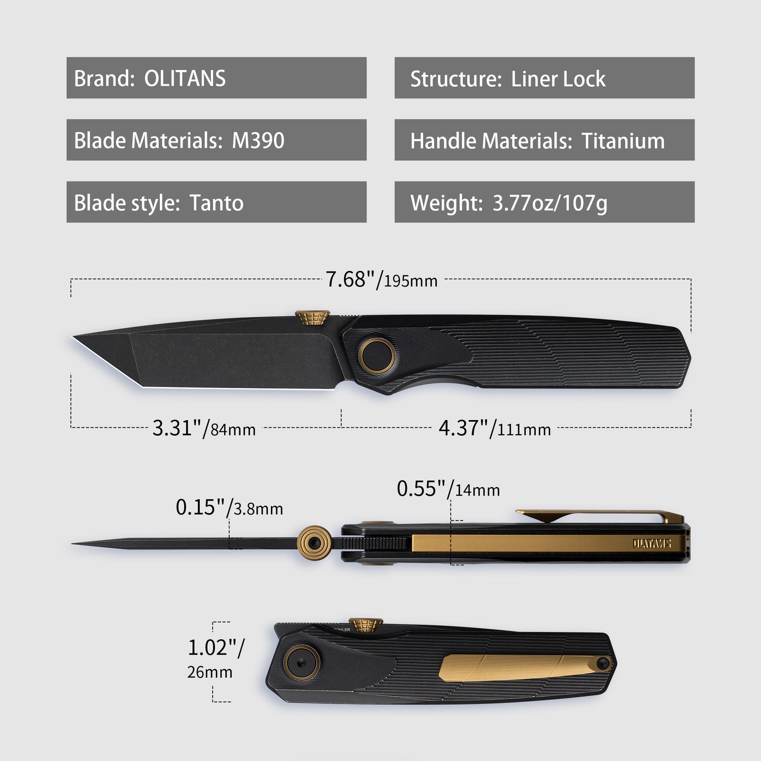 Stealth II T069 Folding Knife – (3.31