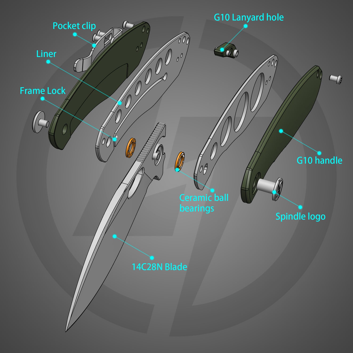 OLITANS G064 Shilin Blade Pocket Knife