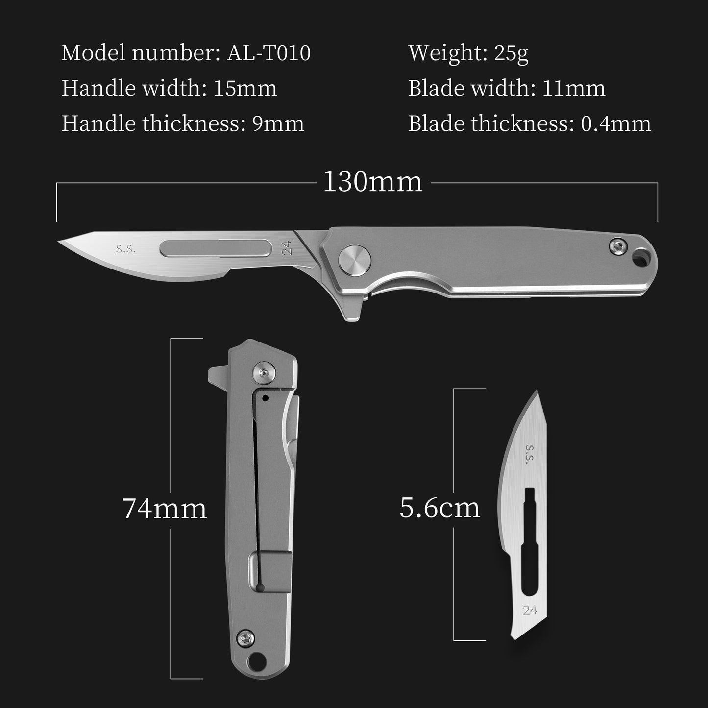 T010 Складной нож-скальпель 