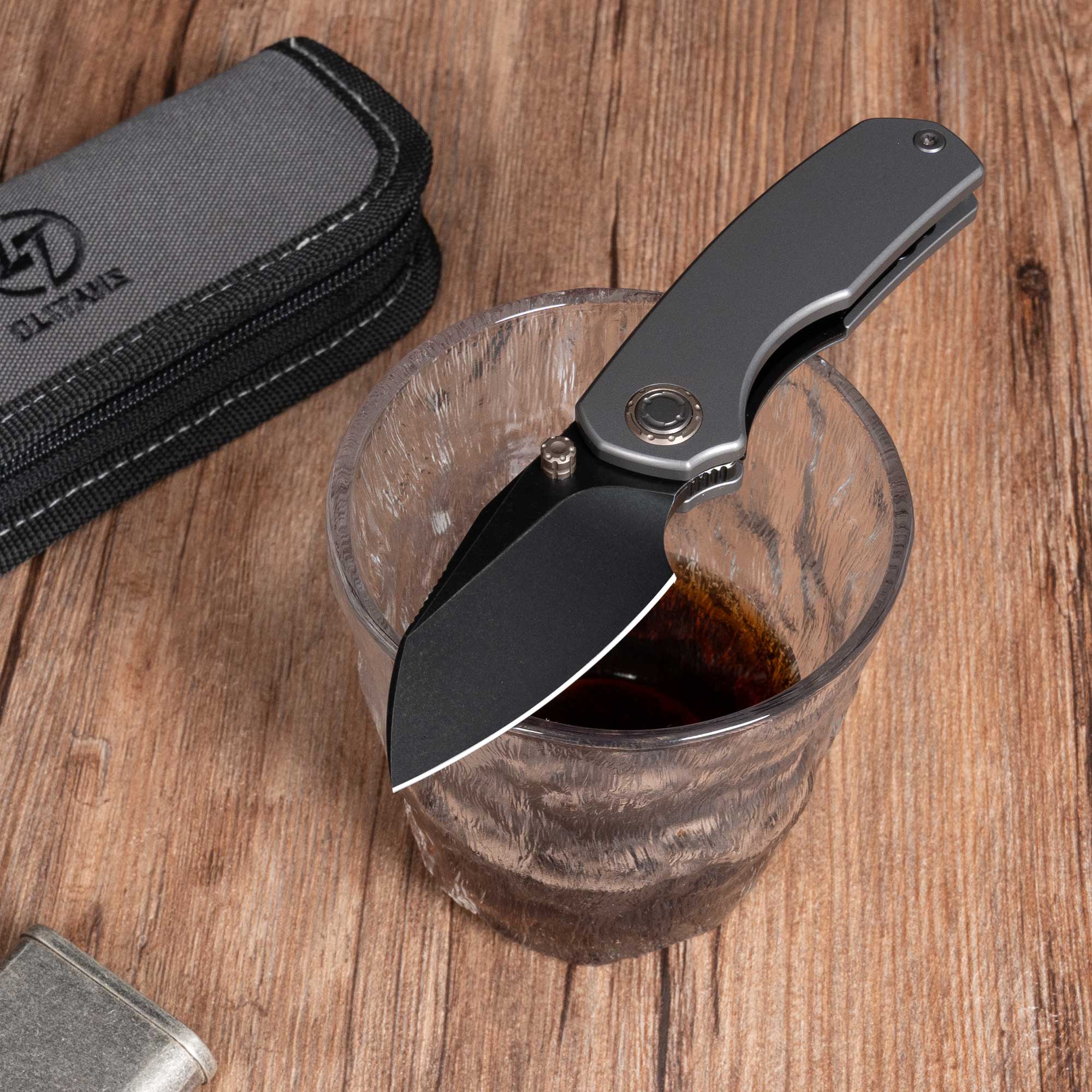 Mini Ti-Mastiff T074（ 2.36'' + Bohler M390 +Titanium ）Folding Knife