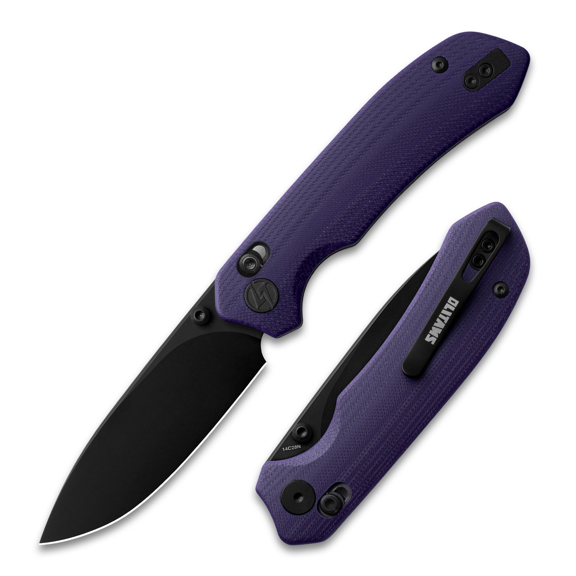 G031 Folding Camping Knife, Crossbar Lock Folding Pocket Knife, 3.3" 14C28N Sandvik Blade for Hiking, EDC 4.5oz