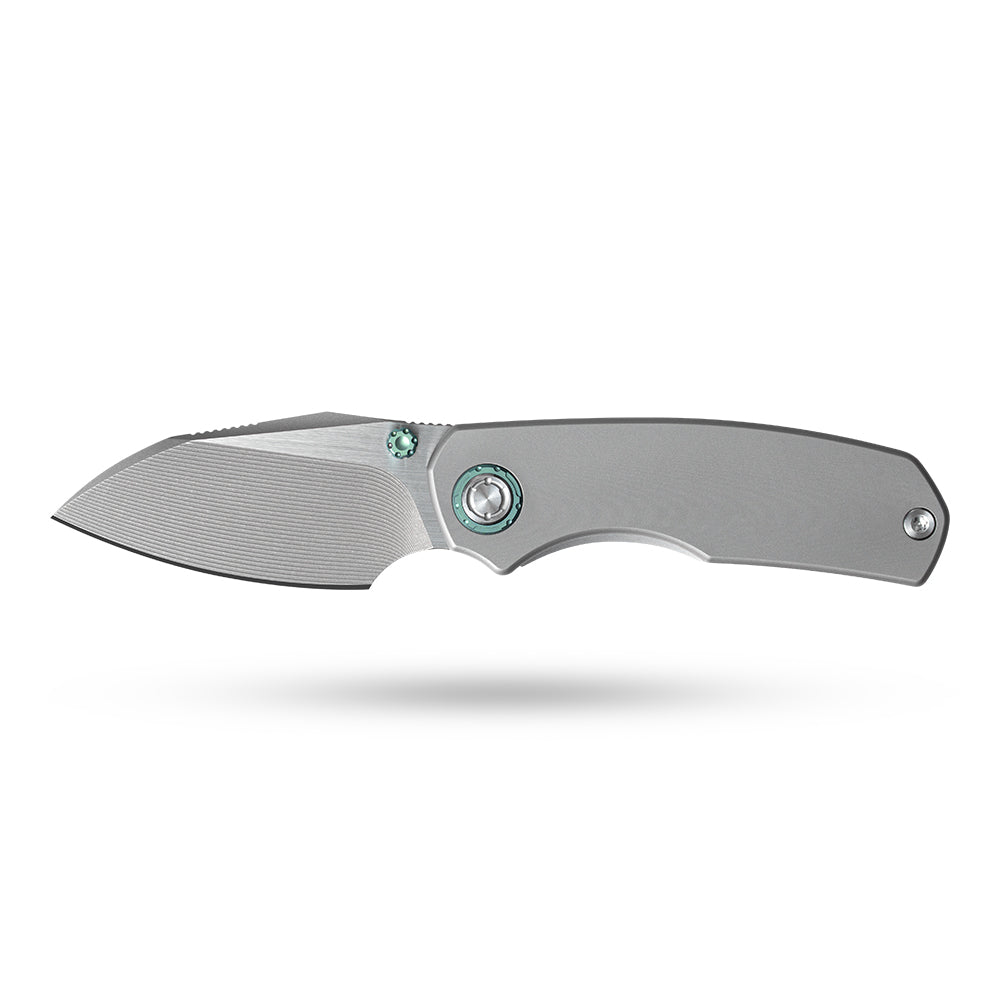 Mini Ti-Mastiff T074（ 2.36'' + Bohler M390 + Step milled+Titanium ）Folding Knife